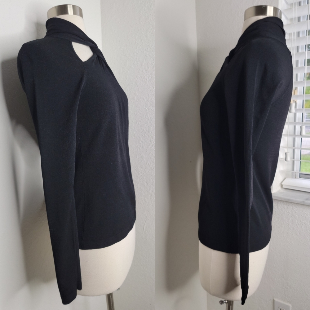 Milly Twist-Neck Pullover Sweater In Solid Jersey… - image 4